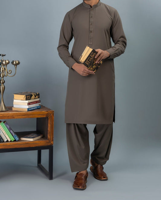 Grey Shalwar Kameez