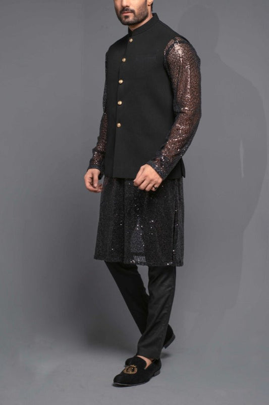 RSH Black Waist Coat