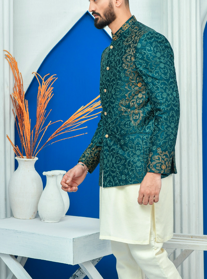 RSH 05 Green Prince Jackets For Groom