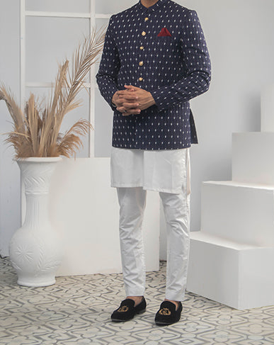 RSH 14 Navy Blue Groom Prince Coat
